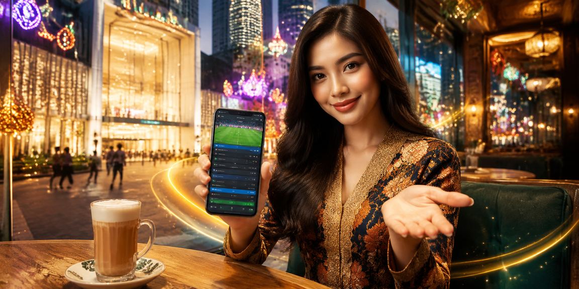 Pengguna mengakses platform pertaruhan sukan ac1200 melalui telefon pintar di Kuala Lumpur